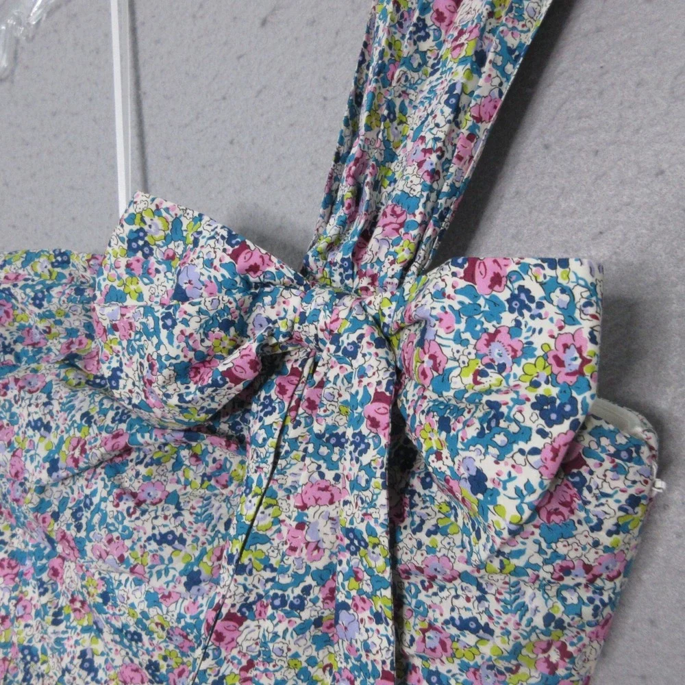 J Crew Liberty Fabric‎ Dress 2 Floral Claire-Aude One Shoulder Bow Sheath Garden